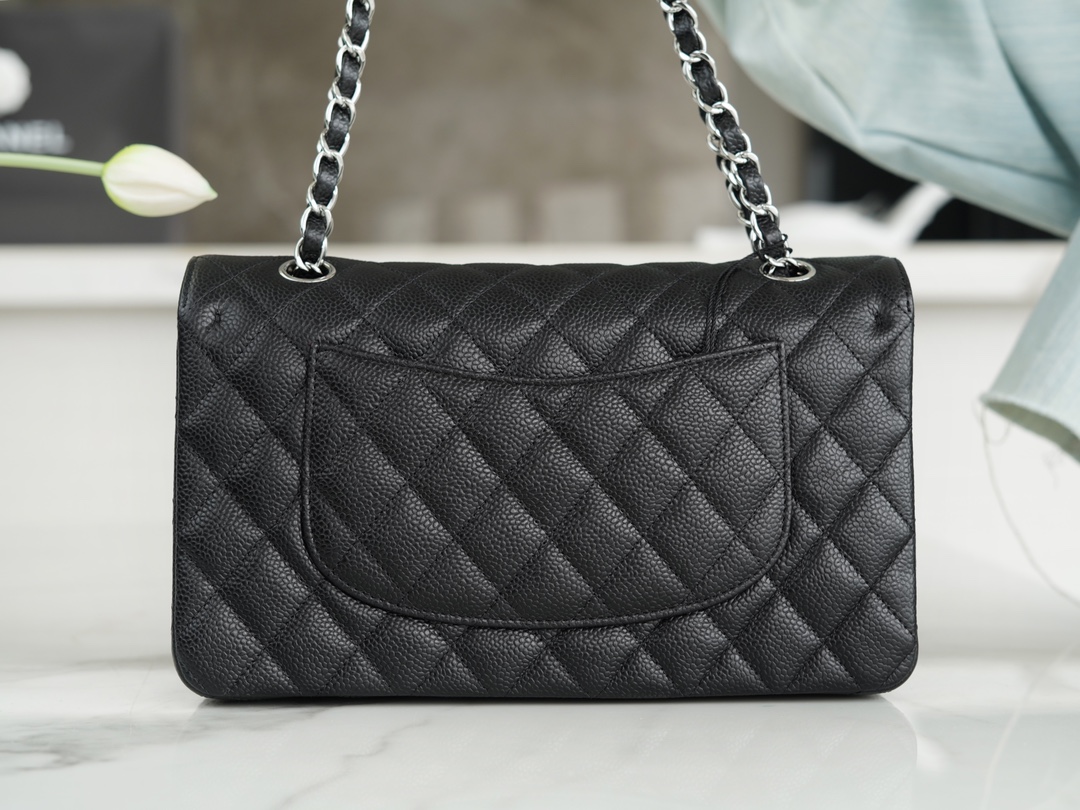 最高級シャネルスーパーコピー シャネルバッグコピー CHANEL 11.12 クラシック ハンドバッグ ブラック A01112 Y01295 94305 キャビアスキン シルバー金具 - 画像 (9)