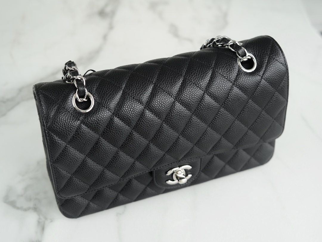 最高級シャネルスーパーコピー シャネルバッグコピー CHANEL 11.12 クラシック ハンドバッグ ブラック A01112 Y01295 94305 キャビアスキン シルバー金具 - 画像 (7)