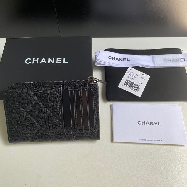 最高級シャネルスーパーコピー シャネルカードケースコピー クラシック ジップ カードケース ブラック AP3179 B10583 94305 キャビアスキン シルバー金具 - 画像 (9)