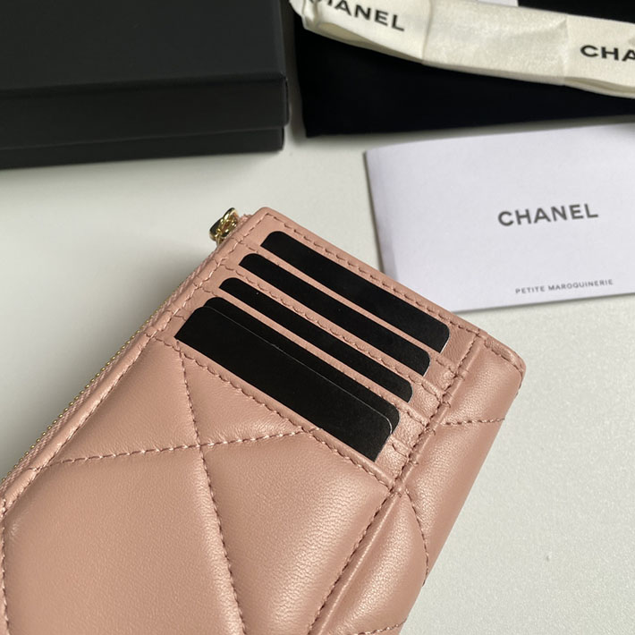 最高級シャネルスーパーコピー シャネルカードケースコピー CHANEL 19 ジップ コインパース ピンク AP2086 B04852 NG750 ラムスキン ゴールド金具 - 画像 (5)