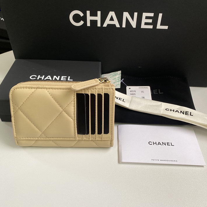 最高級シャネルスーパーコピー シャネルカードケースコピー CHANEL 19 ジップ コインパース ベージュ AP2086 B04852 NZG75 ラムスキン ゴールド金具 - 画像 (9)