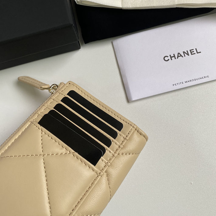 最高級シャネルスーパーコピー シャネルカードケースコピー CHANEL 19 ジップ コインパース ベージュ AP2086 B04852 NZG75 ラムスキン ゴールド金具 - 画像 (5)