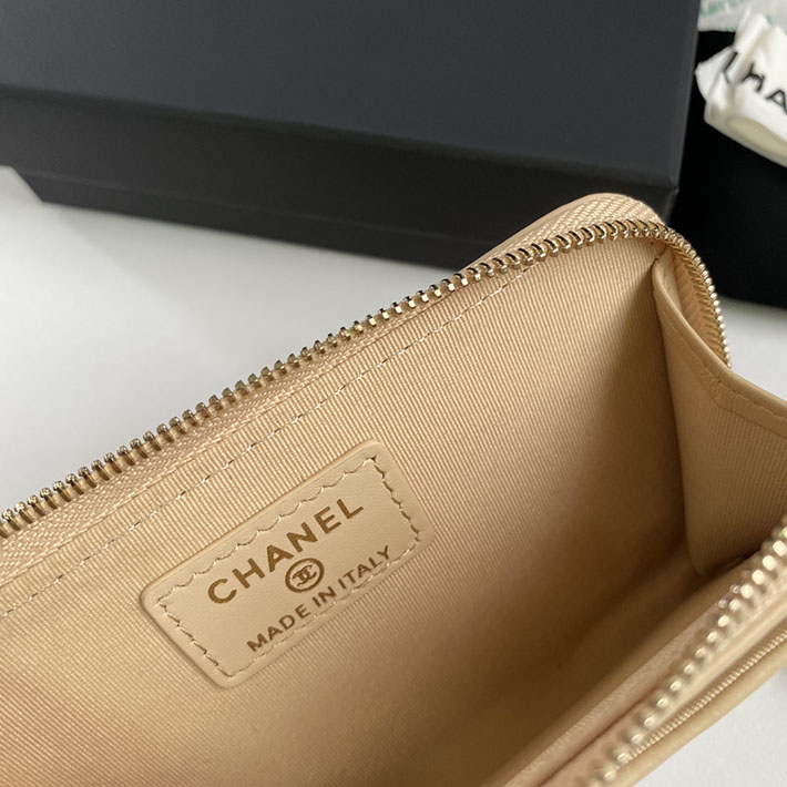 最高級シャネルスーパーコピー シャネルカードケースコピー CHANEL 19 ジップ コインパース ベージュ AP2086 B04852 NZG75 ラムスキン ゴールド金具 - 画像 (2)