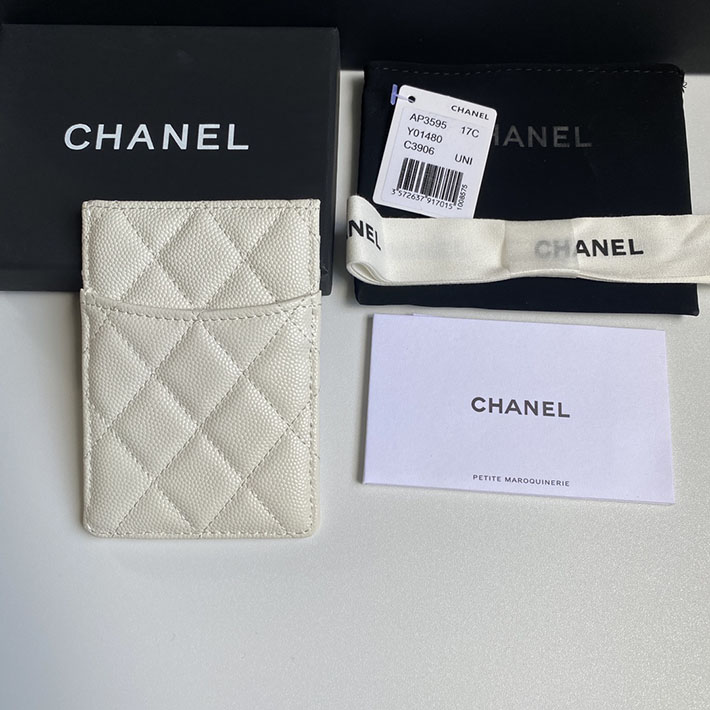 最高級シャネルスーパーコピー シャネルカードケースコピー クラシックカード ホルダー ホワイト AP3595 B10583 10601 キャビアスキン ゴールド金具 - 画像 (9)