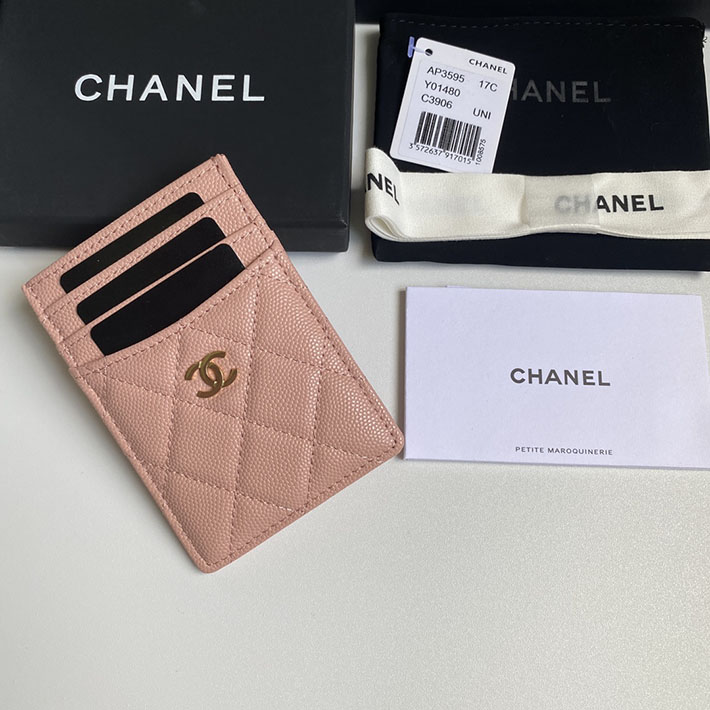 最高級シャネルスーパーコピー シャネルカードケースコピー クラシックカード ホルダー ピンク AP3595 B10583 NG750 キャビアスキン ゴールド金具 - 画像 (8)
