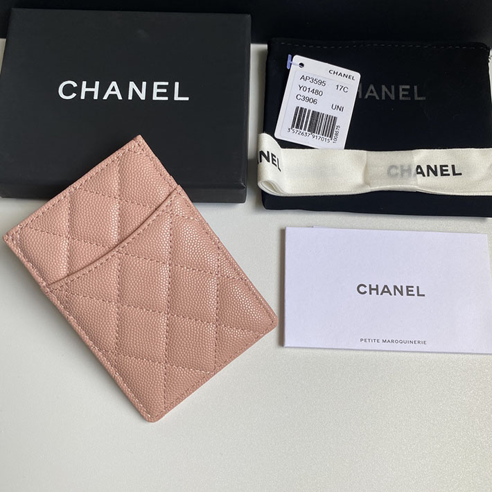 最高級シャネルスーパーコピー シャネルカードケースコピー クラシックカード ホルダー ピンク AP3595 B10583 NG750 キャビアスキン ゴールド金具 - 画像 (7)