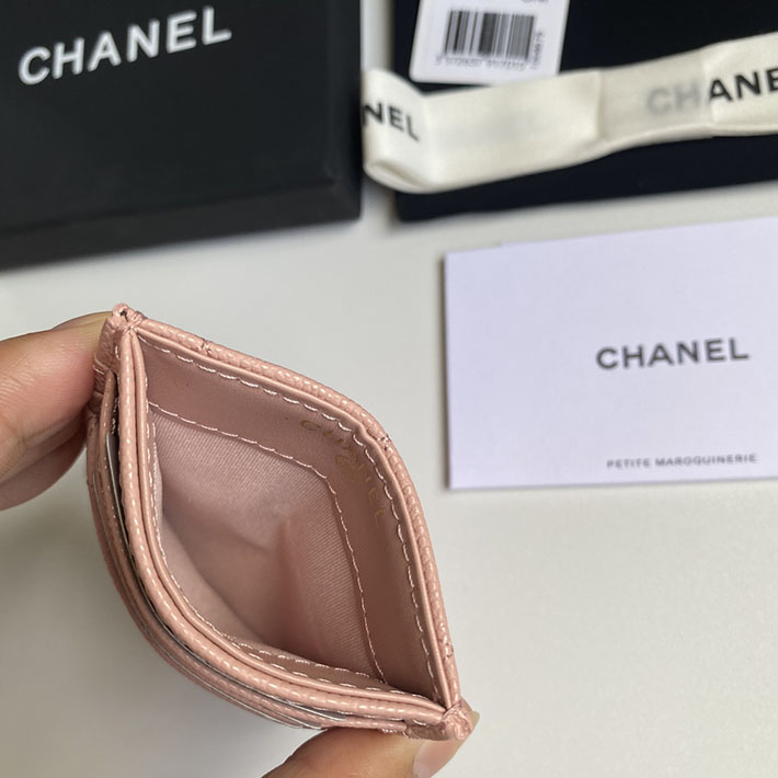 最高級シャネルスーパーコピー シャネルカードケースコピー クラシックカード ホルダー ピンク AP3595 B10583 NG750 キャビアスキン ゴールド金具 - 画像 (4)