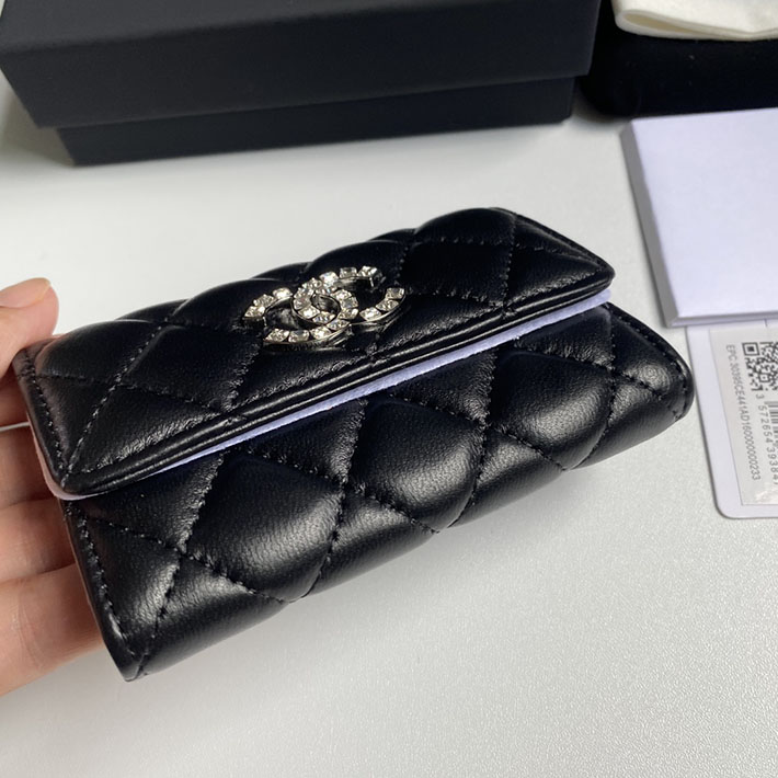 最高級シャネルスーパーコピー シャネルカードケースコピー コインケース マトラッセ ココマーク ブラック AP4093 B16988 94305 ラムスキン シルバー金具 - 画像 (6)