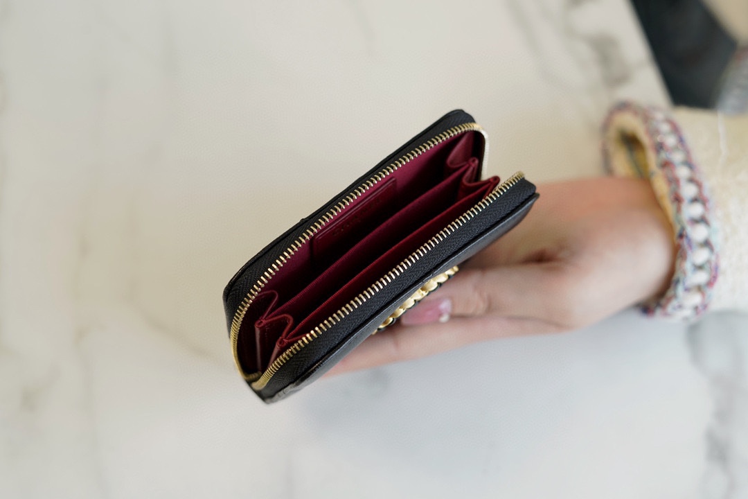 最高級シャネルスーパーコピー シャネルカードケースコピー 名刺入れ コインケース 小銭入れ ミニ財布 ブラック AP3653 B04852 94305 ラムスキン ゴールド金具 - 画像 (6)