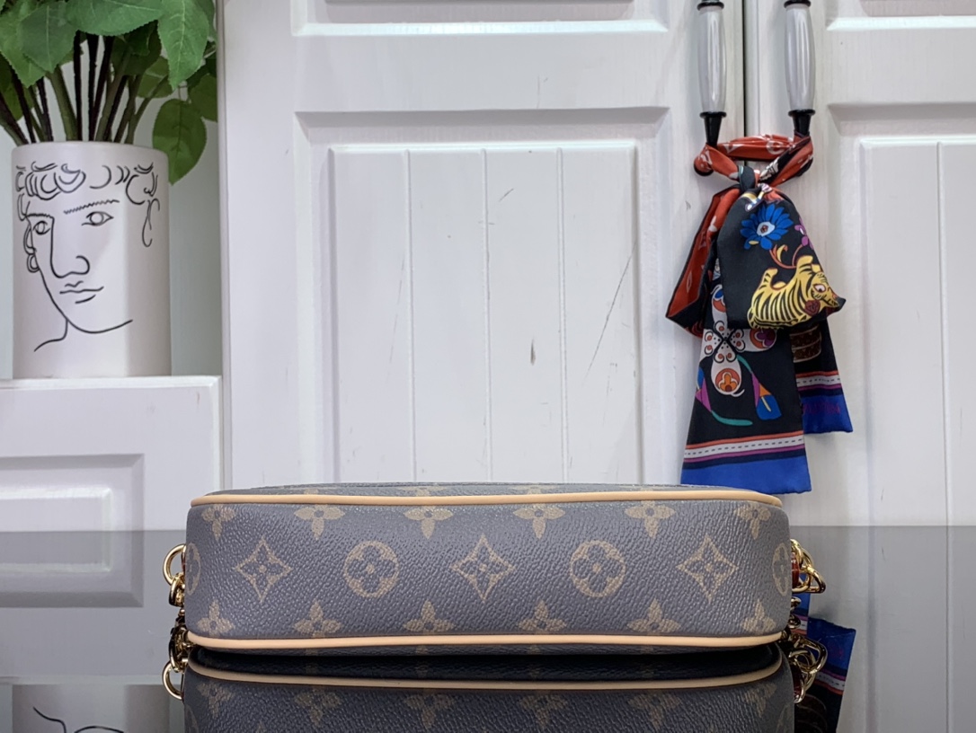 ルイヴィトン ショルダーバッグ 新作 2024秋冬新作 Wallet on Chain Ivy トリアノン グレー M12778 キャンバス ゴールド金具 - 画像 (7)