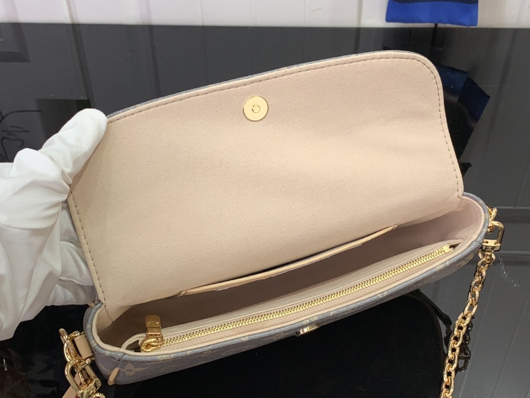 ルイヴィトン ショルダーバッグ 新作 2024秋冬新作 Wallet on Chain Ivy トリアノン グレー M12778 キャンバス ゴールド金具 - 画像 (3)