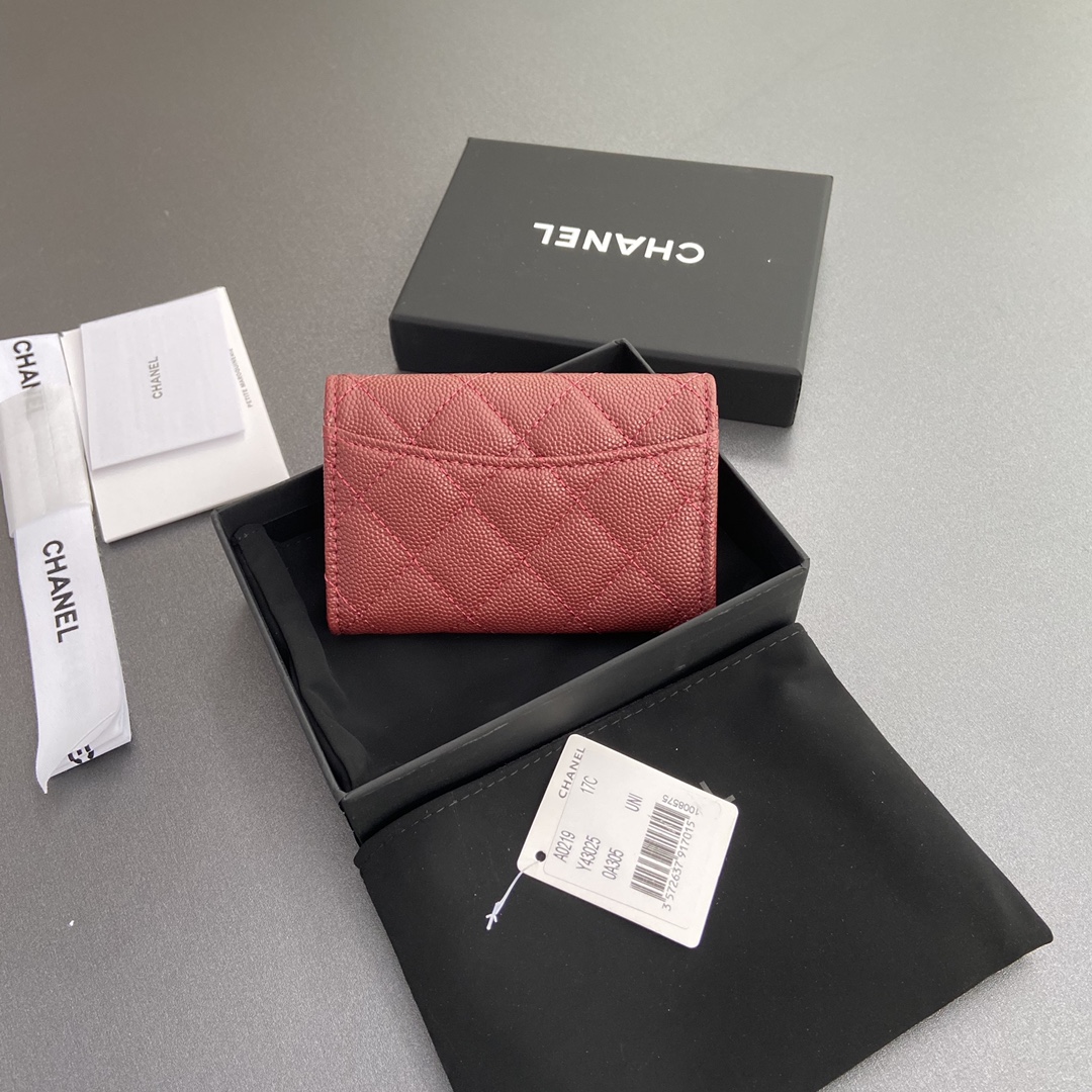 最高級シャネルスーパーコピー シャネルカードケースコピー マトラッセ カードケース ボルドー AP0214 Y01864 77777 キャビアスキン ゴールド金具 - 画像 (9)