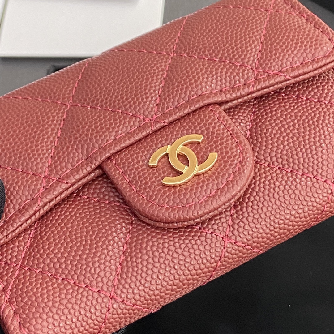 最高級シャネルスーパーコピー シャネルカードケースコピー マトラッセ カードケース ボルドー AP0214 Y01864 77777 キャビアスキン ゴールド金具 - 画像 (5)