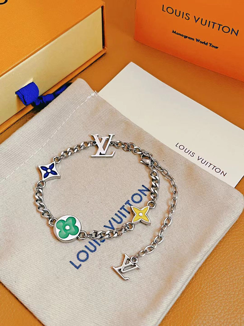 最高級ルイヴィトンスーパーコピー ルイヴィトンブレスレットコピー Bracelet Monogram Row M1599A シルバー - 画像 (8)