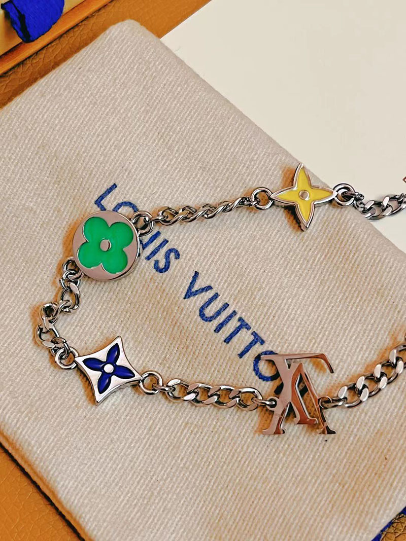 最高級ルイヴィトンスーパーコピー ルイヴィトンブレスレットコピー Bracelet Monogram Row M1599A シルバー - 画像 (4)