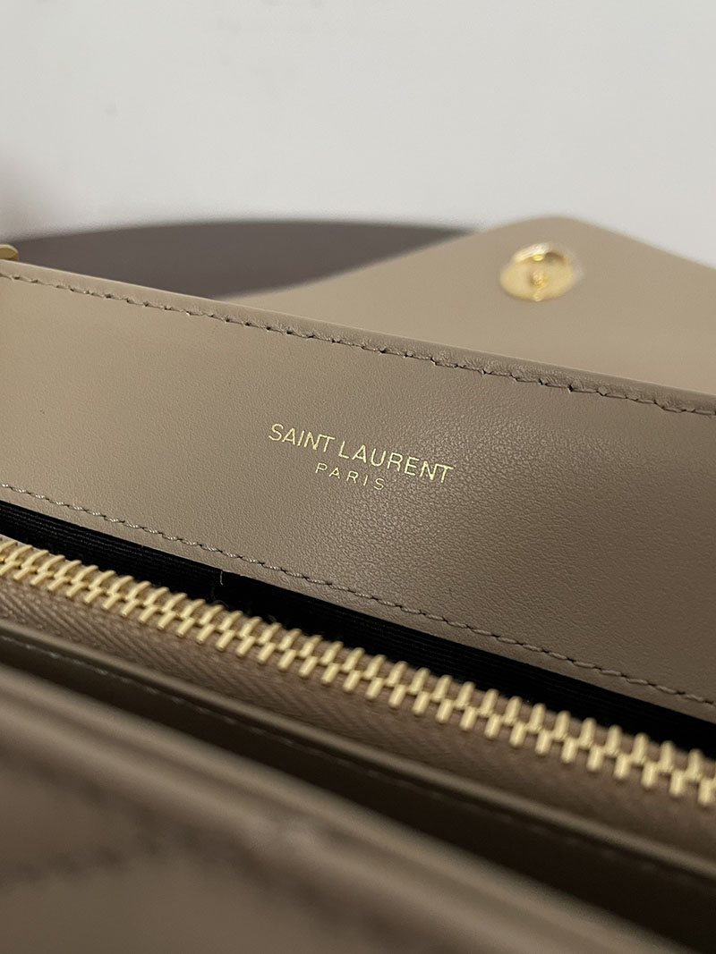 最高級サンローランスーパーコピー サンローランバッグコピー ルル スモール(キルティングレザー) GREYISH BROWN 494699DV7272826 カーフレザー ゴールド金具 - 画像 (7)