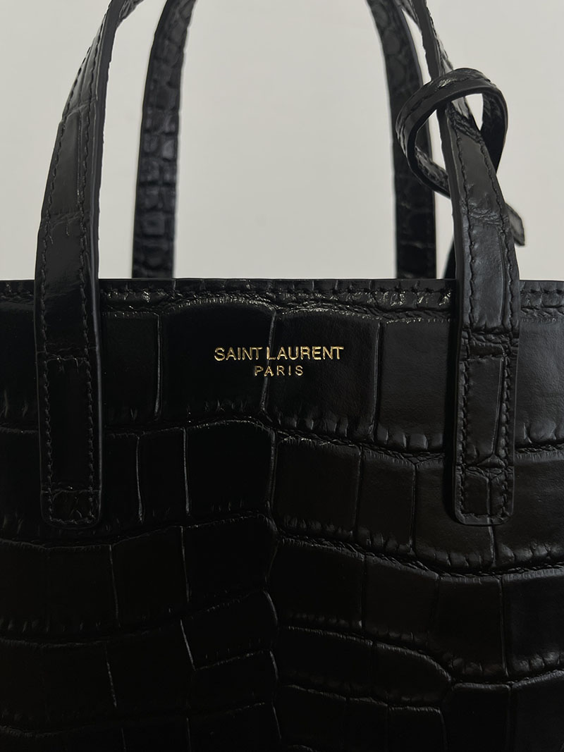最高級サンローランスーパーコピー サンローランバッグコピー SAINT LAURENT パリ ミニ トイ ショッピング ブラック 712367AAAOH1000 レザー ゴールド金具 - 画像 (5)