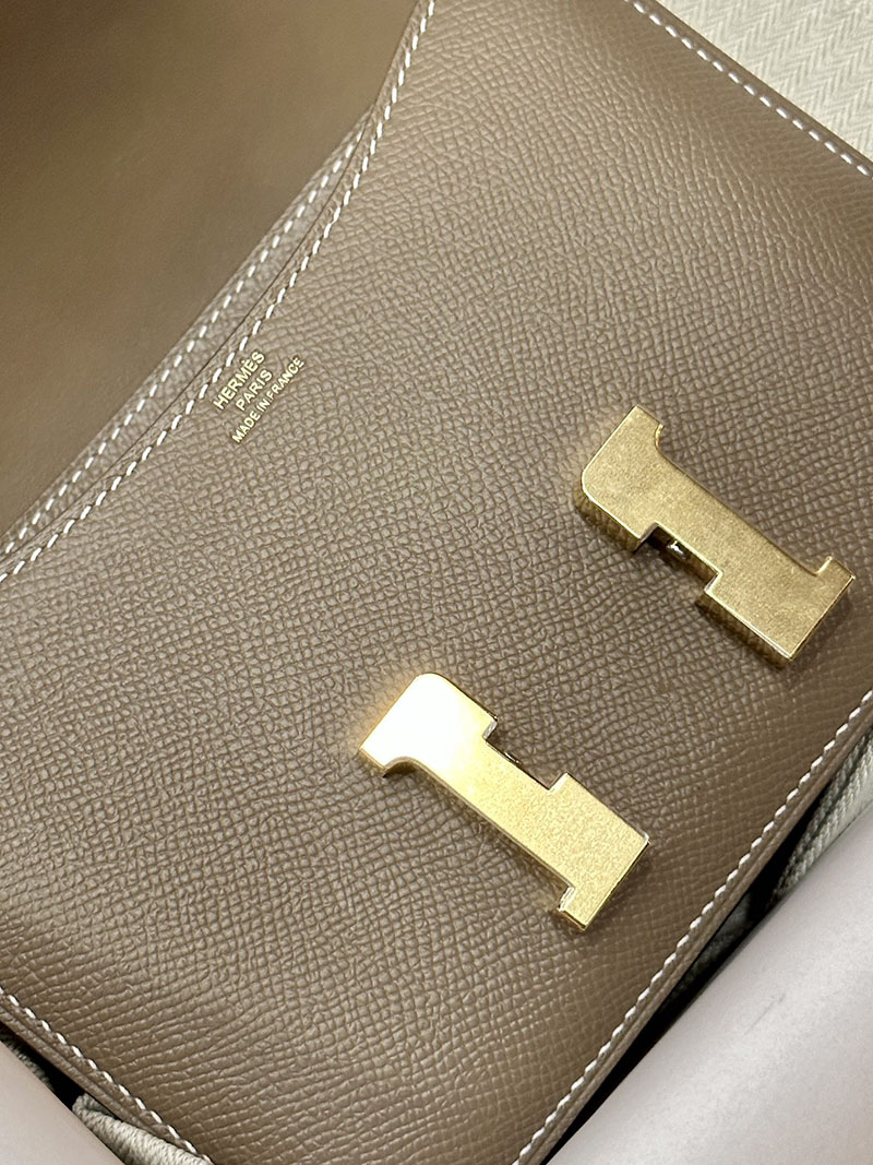 最高級エルメススーパーコピー コンスタンスミニコピー コンスタンス3 ミニ エトゥープ エプソン ゴールド金具 - 画像 (6)