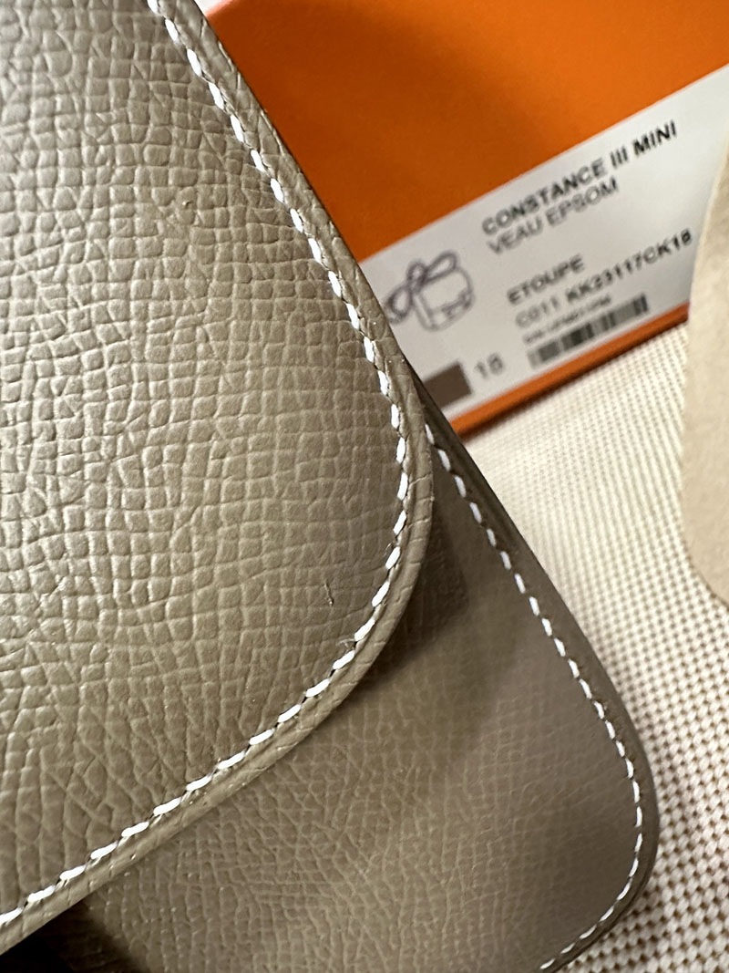 最高級エルメススーパーコピー コンスタンスミニコピー コンスタンス3 ミニ エトゥープ エプソン シルバー金具 - 画像 (8)