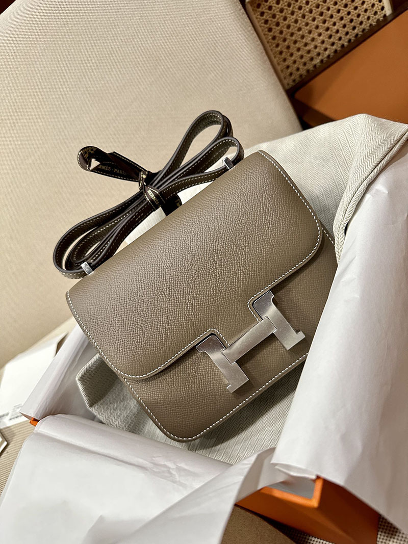 最高級エルメススーパーコピー コンスタンスミニコピー コンスタンス3 ミニ エトゥープ エプソン シルバー金具 - 画像 (5)