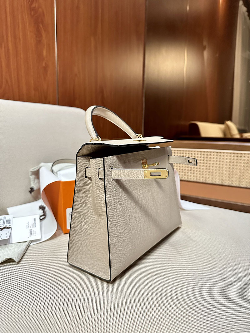 最高級エルメススーパーコピー ケリー25コピー ケリー25 外縫い トレンチ エプソン ゴールド金具 - 画像 (8)