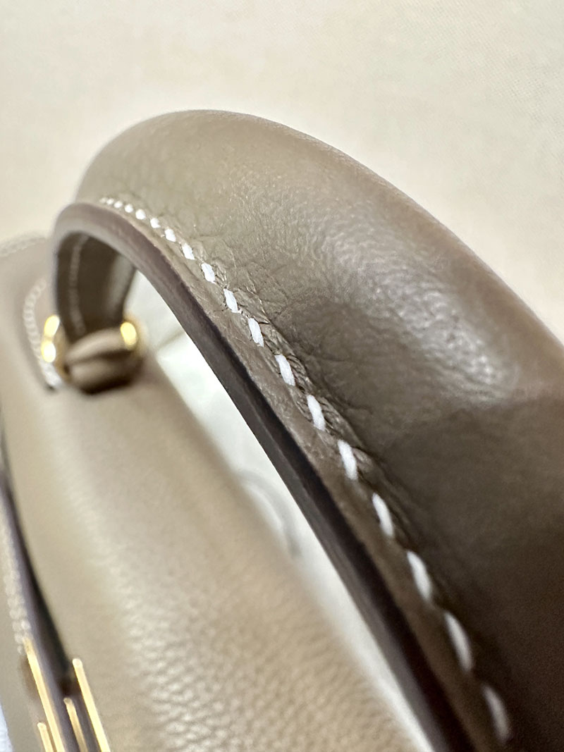 最高級エルメススーパーコピー ケリー28コピー ケリー28 内縫い エトゥープ トゴ ゴールド金具 - 画像 (6)