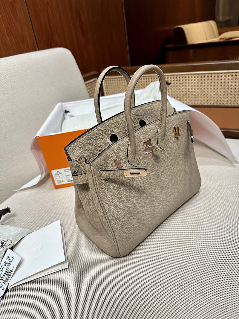 最高級エルメススーパーコピー バーキン25コピー バーキン25 トゥルティールグレー トゴ ローズゴールド金具 - 画像 (5)