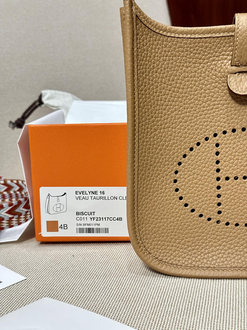 最高級エルメススーパーコピー エヴリンTPMコピー エヴリン 16 TPM ビスキュイ トリヨンクレマンス ゴールド金具 - 画像 (8)