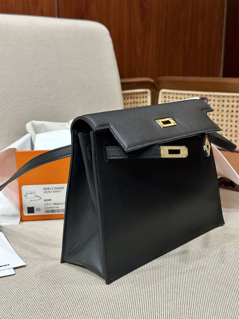 最高級エルメススーパーコピー ケリーダンスコピー ケリーダンス2 黒 ブラック エバーカラー ゴールド金具 - 画像 (4)
