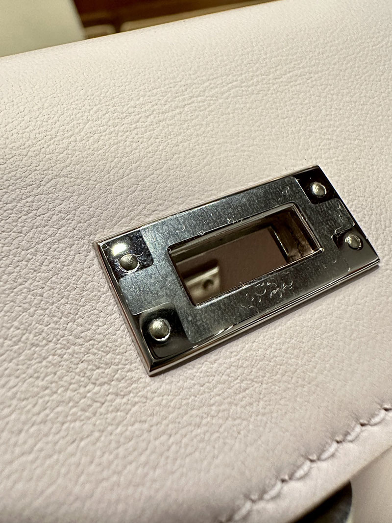 最高級エルメススーパーコピー ポシェットケリーコピー ポシェットケリー モーヴペール スイフト シルバー金具 - 画像 (4)