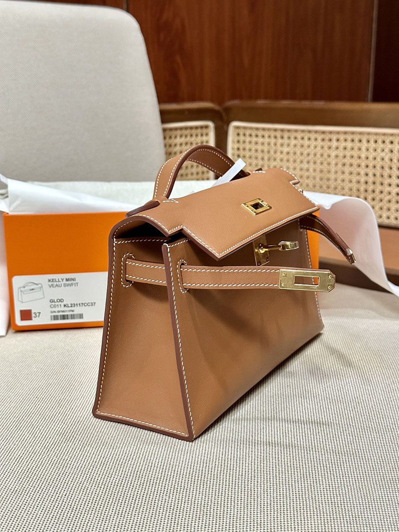 最高級エルメススーパーコピー ポシェットケリーコピー ポシェットケリー ゴールド スイフト ゴールド金具 - 画像 (7)