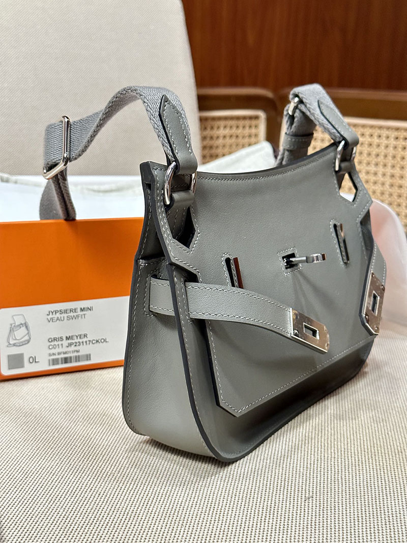 最高級エルメススーパーコピー ジプシエールコピー ジプシエール ミニ グリメイヤー スイフト シルバー金具 - 画像 (8)