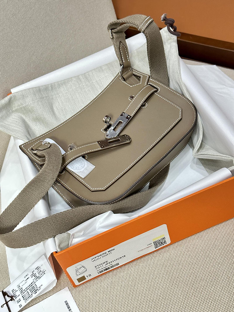 最高級エルメススーパーコピー ジプシエールコピー ジプシエール ミニ エトゥープ スイフト シルバー金具 - 画像 (4)