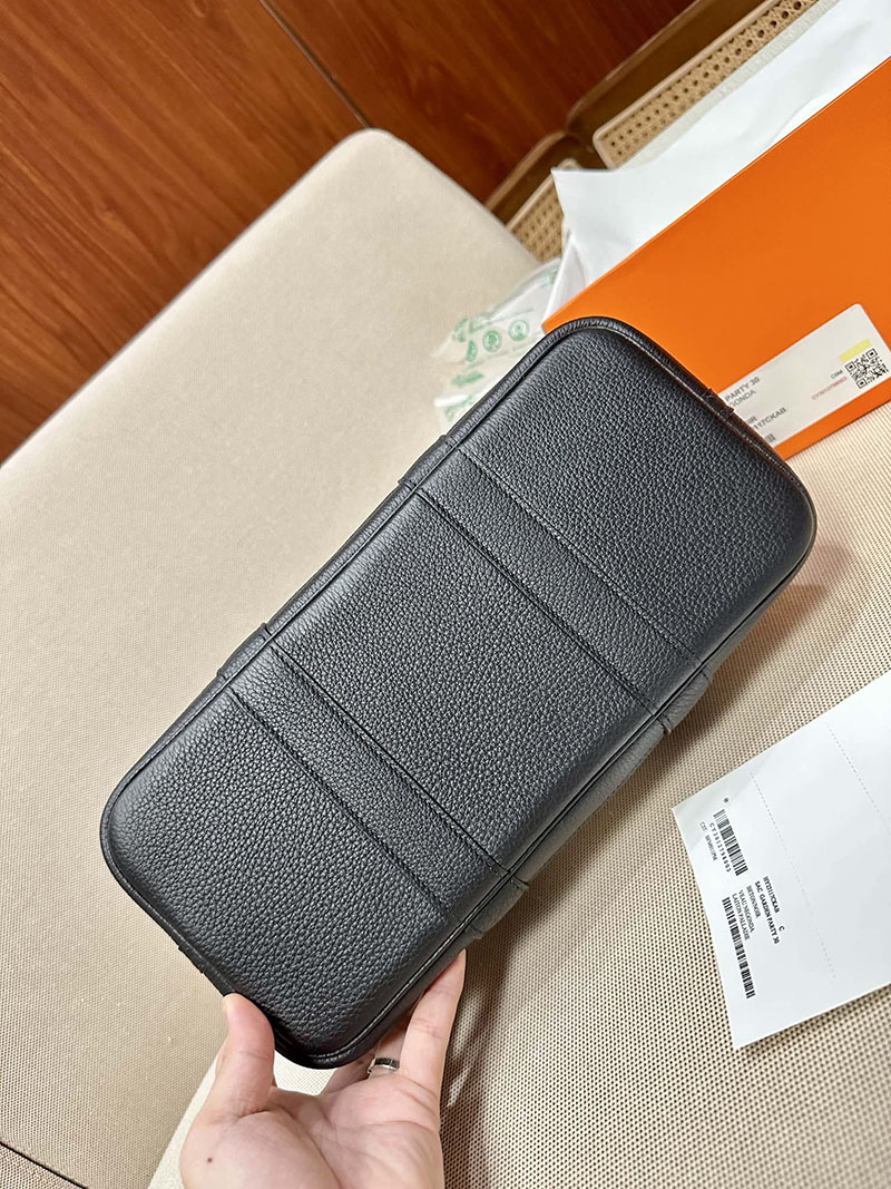 最高級エルメススーパーコピー ガーデンパーティコピー ガーデンパーティ 30 TPM エクリュ/ブラック ツイルアッシュ/ネゴンダ シルバー金具 - 画像 (4)