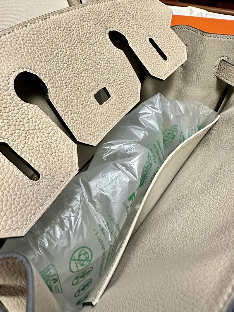 最高級エルメススーパーコピー バーキン30コピー バーキン30 エタン トゥルティールグレー ローズゴールド金具 - 画像 (5)