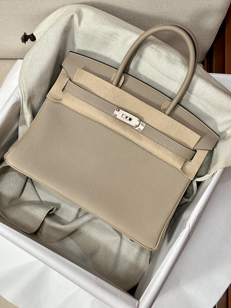 最高級エルメススーパーコピー バーキン30コピー バーキン30 エタン トゥルティールグレー ローズゴールド金具 - 画像 (2)