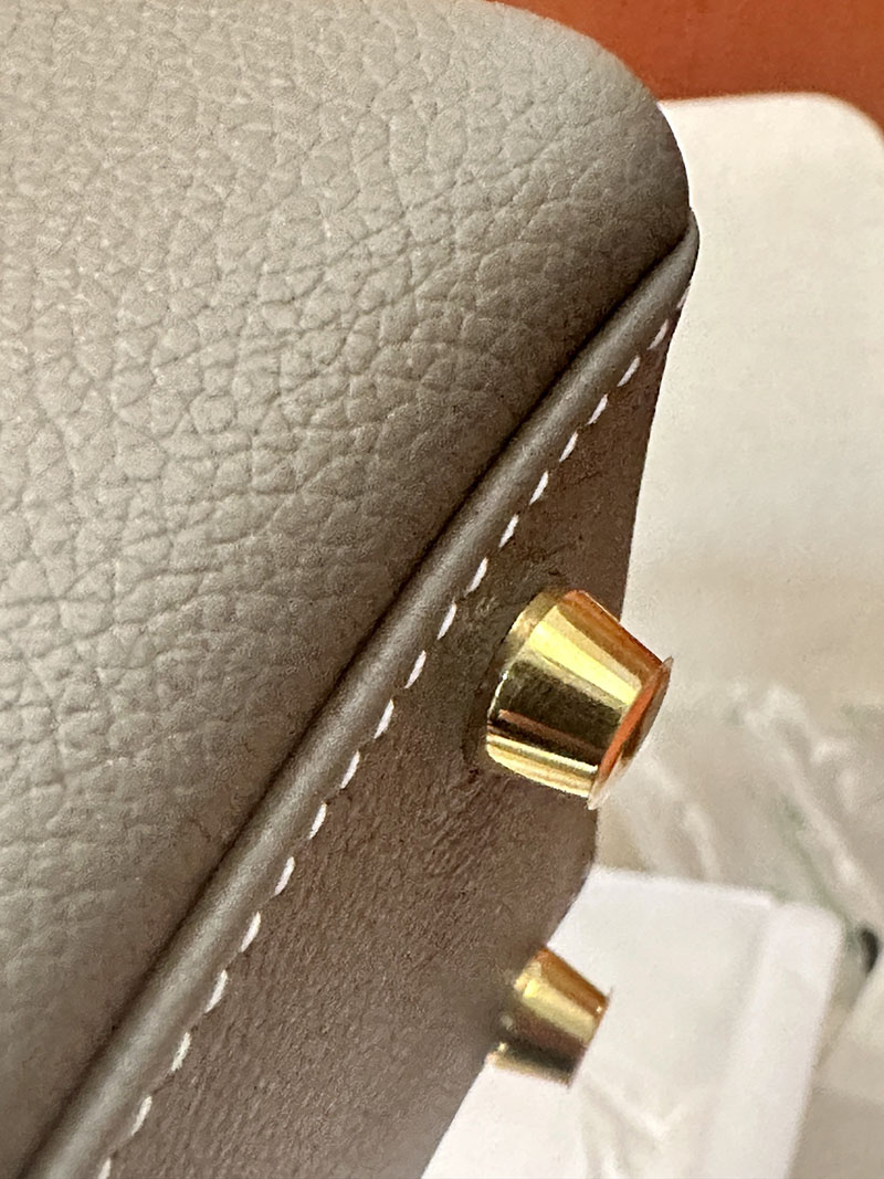 最高級エルメススーパーコピー ケリー25コピー ケリー25 内縫い エトゥープ エバーカラー ゴールド金具 - 画像 (7)