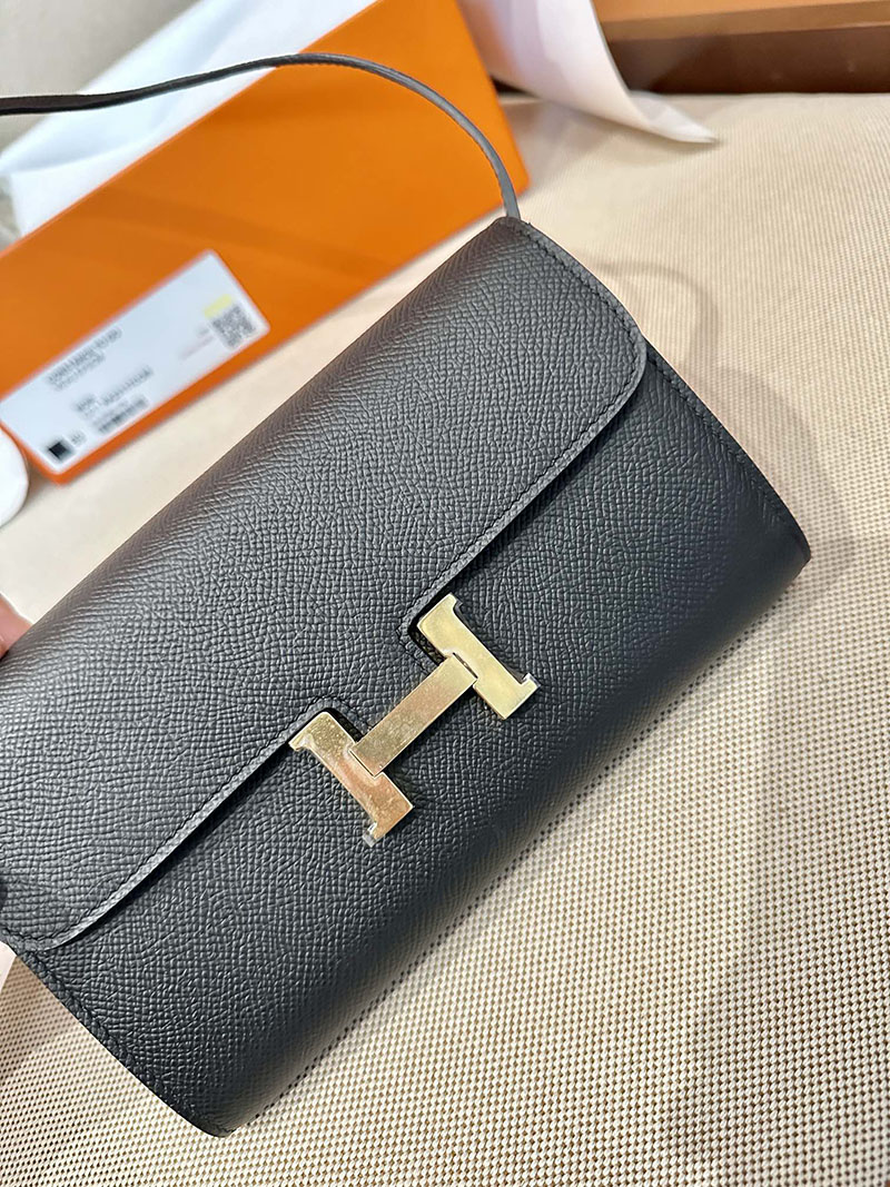 最高級エルメススーパーコピー コンスタンストゥーゴーコピー 長財布 コンスタンスロング トゥーゴー 黒 ブラック ヴォーエプソン ゴールド金具 - 画像 (6)