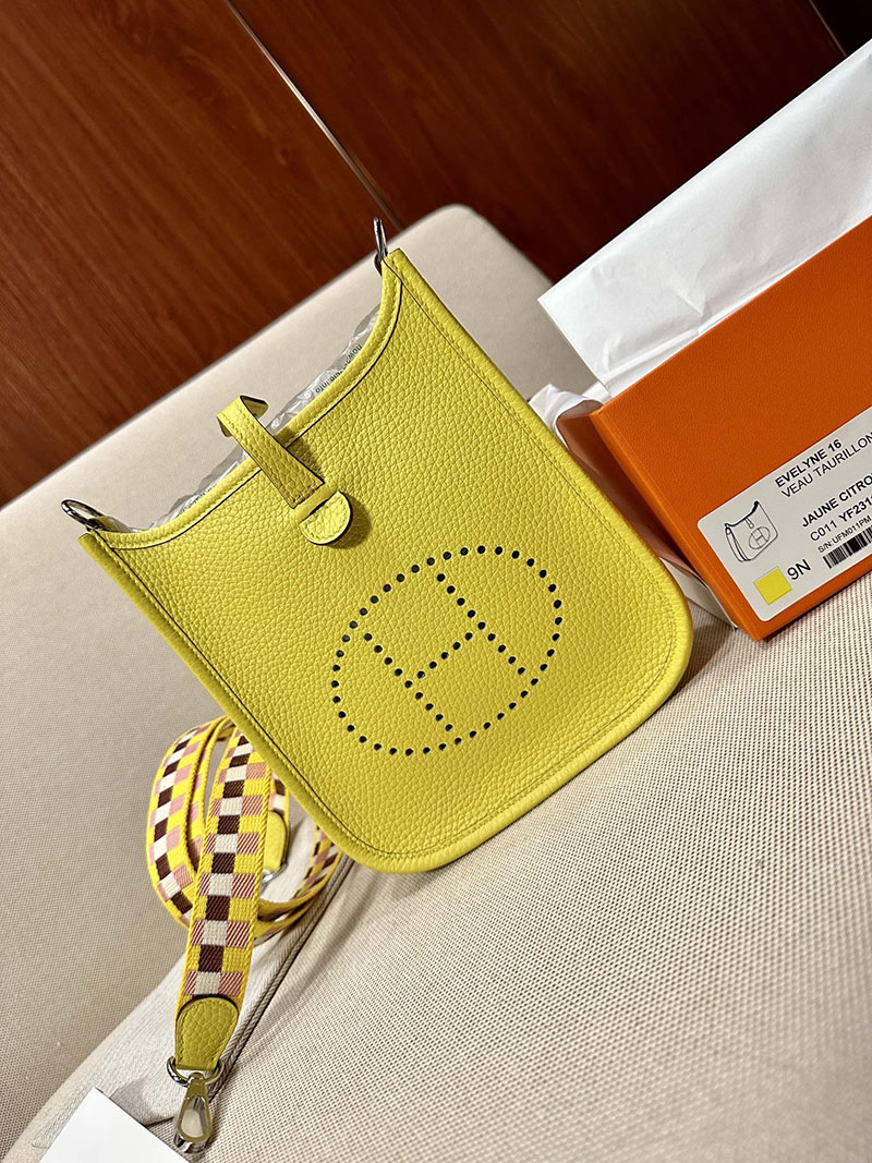 最高級エルメススーパーコピー エヴリンTPMコピー エヴリン 16 TPM ライム トリヨンクレマンス シルバー金具 - 画像 (6)