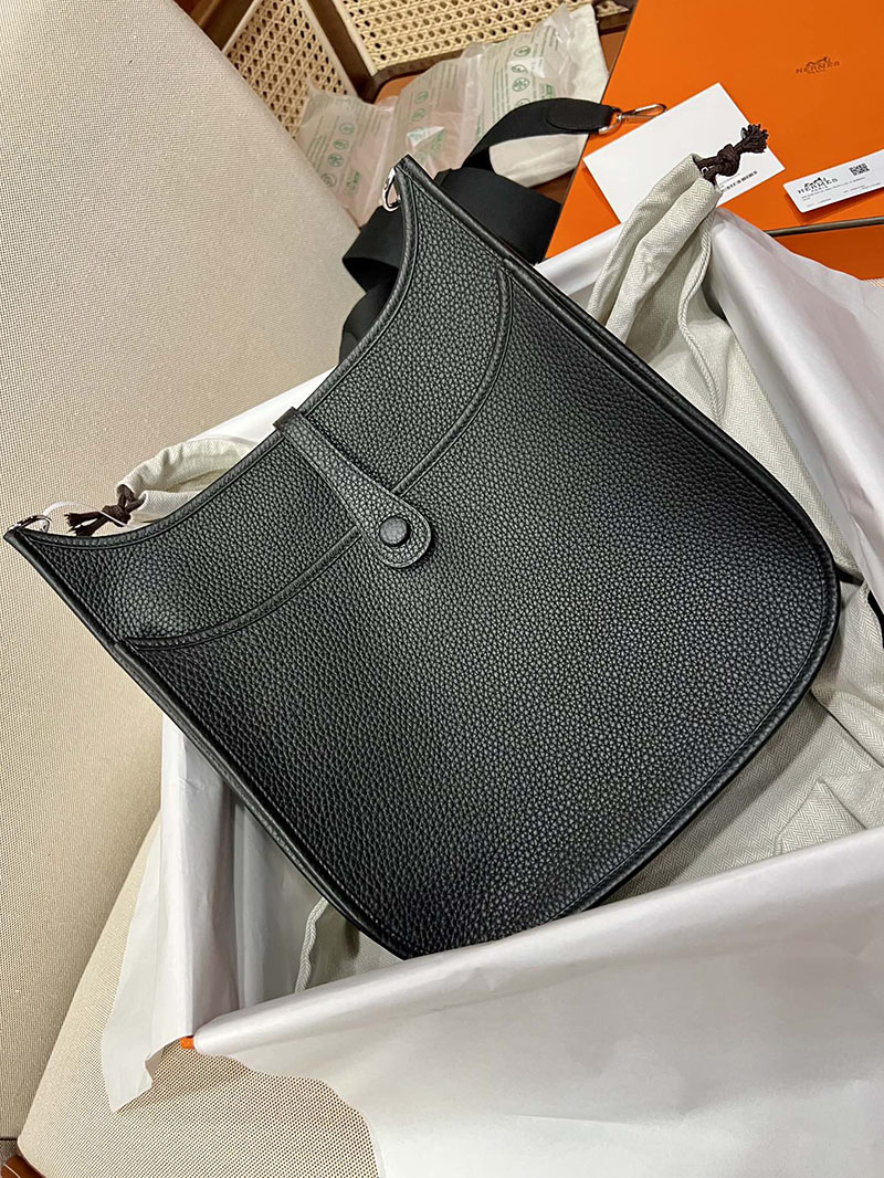 最高級エルメススーパーコピー エヴリンPMコピー エヴリン 29 PM 黒 ブラック トリヨンクレマンス シルバー金具 - 画像 (5)