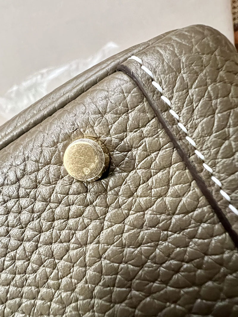 最高級エルメススーパーコピー リンディミニコピー ミニリンディ エトゥープ トリヨンクレマンス ゴールド金具 - 画像 (5)