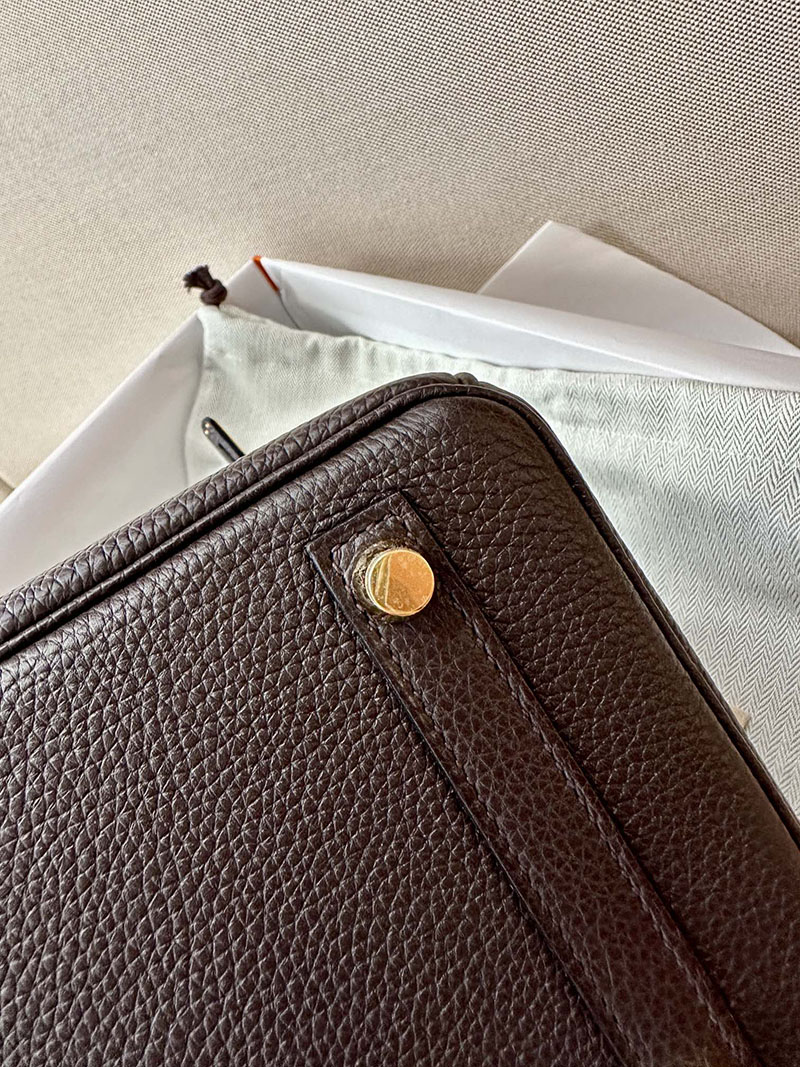 最高級エルメススーパーコピー バーキン25コピー バーキン25 ショコラ トゴ ゴールド金具 - 画像 (2)