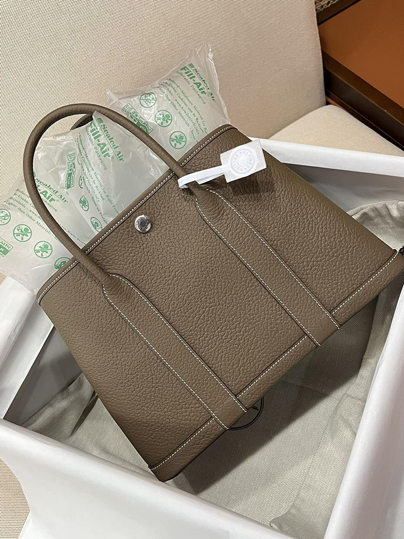 最高級エルメススーパーコピー ガーデンパーティコピー ガーデンパーティ 30 TPM エトゥープ カントリー シルバー金具 - 画像 (7)