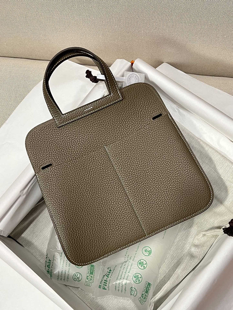 最高級エルメススーパーコピー アルザンコピー アルザン25 エトゥープ トリヨンクレマンス シルバー金具 - 画像 (3)