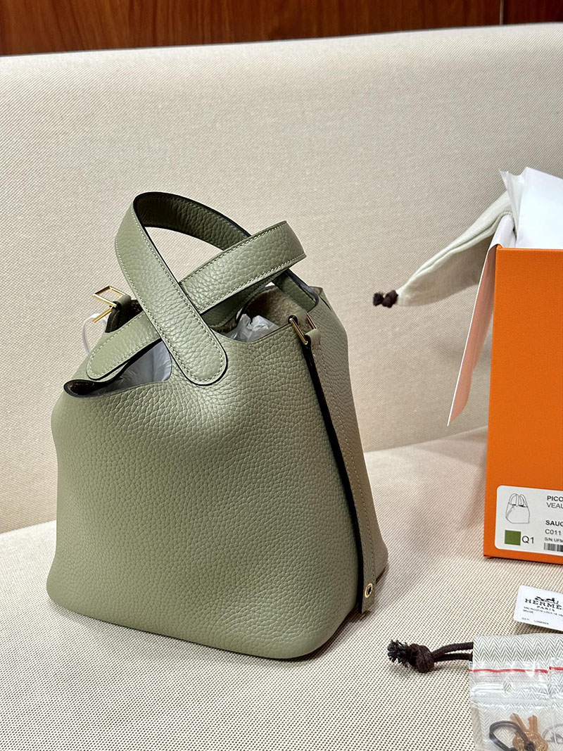 最高級エルメススーパーコピー ピコタンPMコピー ピコタンロック 18 PM ソーゼ トリヨンクレマンス ゴールド金具 - 画像 (6)