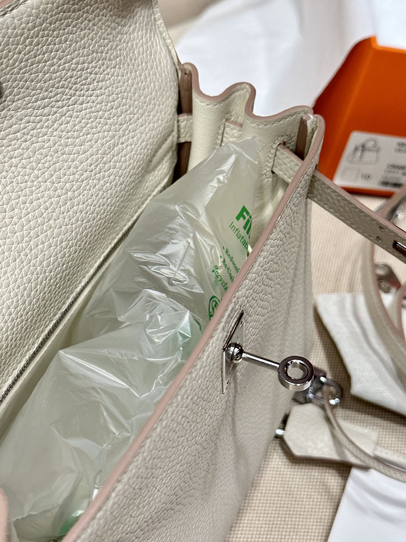 最高級エルメススーパーコピー ケリー25コピー ケリー25 内縫い クレ トゴ シルバー金具 - 画像 (5)