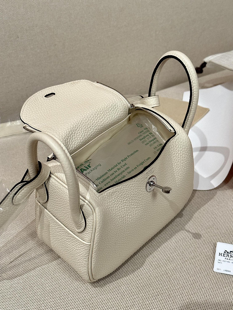 最高級エルメススーパーコピー リンディミニコピー ミニリンディ ナタ トリヨンクレマンス シルバー金具 - 画像 (4)
