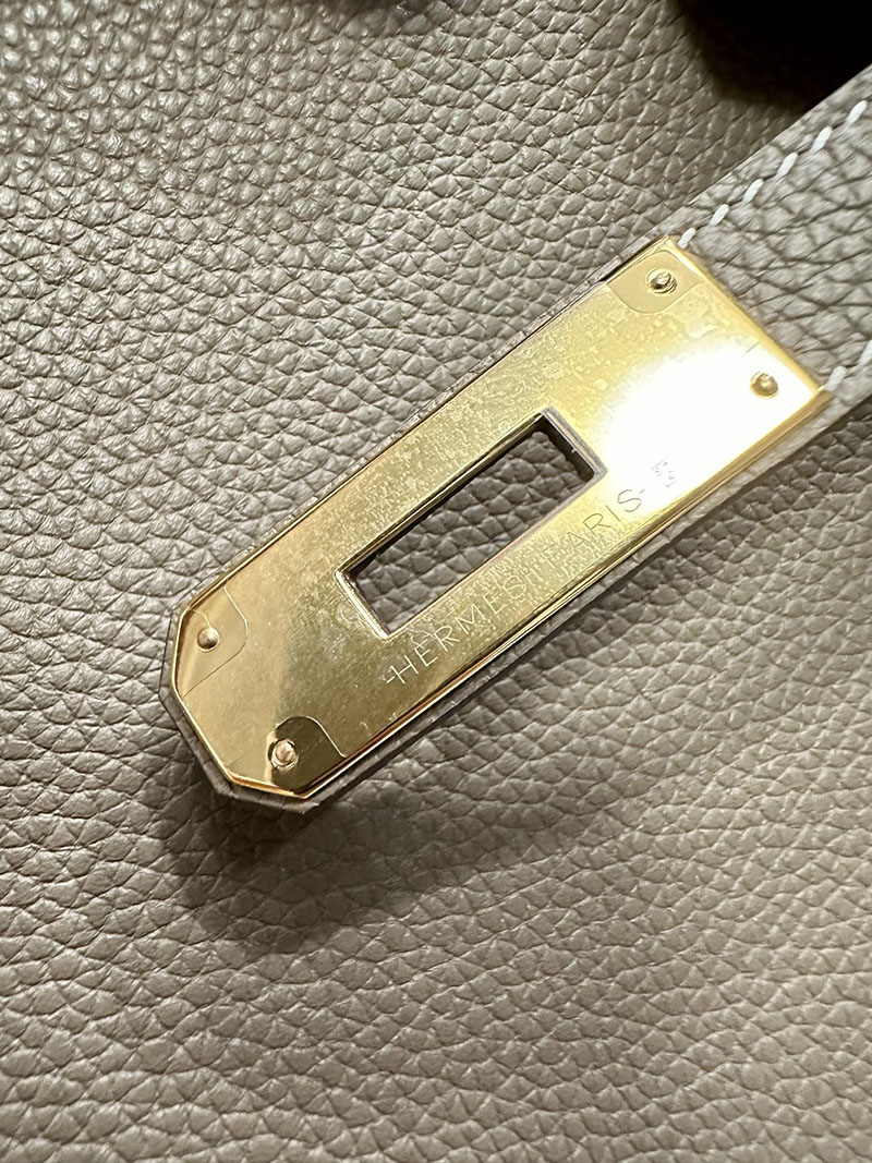 最高級エルメススーパーコピー バーキン30コピー バーキン30 エトゥープ トゴ ゴールド金具 - 画像 (2)