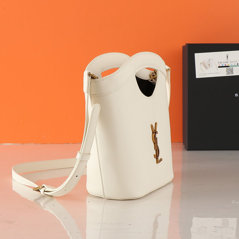 N品 YSL サンローラン CELIA ミニ トート オフホワイト 7910690U90W9207 カーフスキンレザー ゴールド金具 激安優良店 - 画像 (9)