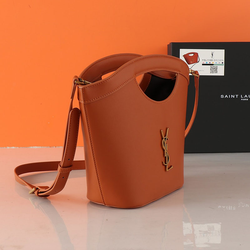 N品 YSL サンローラン CELIA ミニ トート ブリック 7910690U90W6362 カーフスキンレザー ゴールド金具 激安優良店 - 画像 (9)